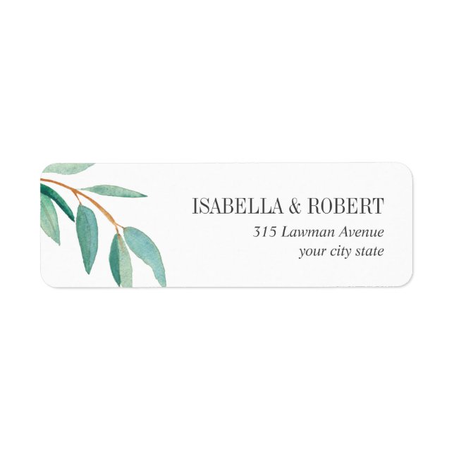 Fresh Eucalyptus leaves personalised wedding (Front)