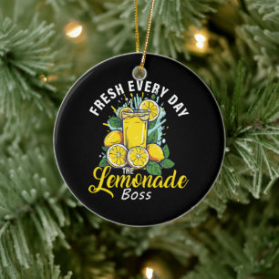 Fresh Every Day The Lemonade Boss Ceramic Tree Decoration