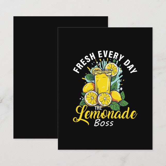 Fresh Every Day The Lemonade Boss Enclosure Card (Front/Back)