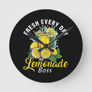 Fresh Every Day The Lemonade Boss Round Clock