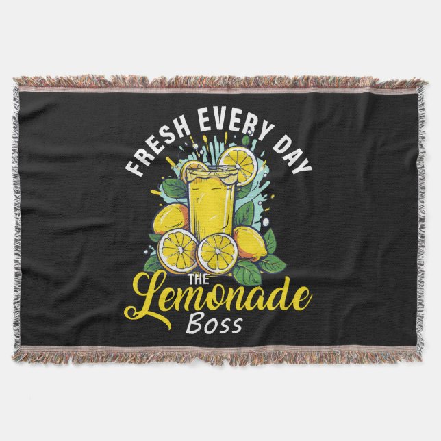 Fresh Every Day The Lemonade Boss Throw Blanket (Front)