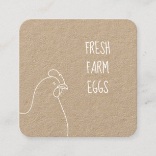 Fresh Farm Eggs Organic Chicken Hen Business Card