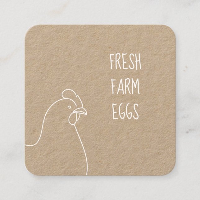Fresh Farm Eggs Organic Chicken Hen Business Card (Front)