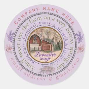 fresh farm soap customise classic round sticker