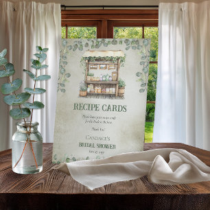 Fresh Farmer's Market Farm Stand Recipe Card Pedestal Sign