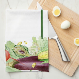 Fresh Farmer's Market Veggies Tea Towel