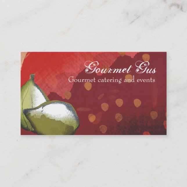 fresh figs fruit chef catering business cards, ... card (Front)