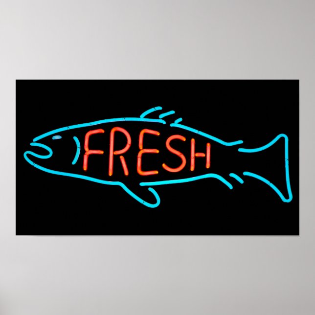 Fresh Fish Neon Sign (Front)