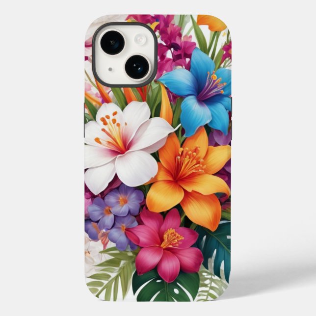 Fresh Floral hibiscus  Case-Mate iPhone Case (Back)