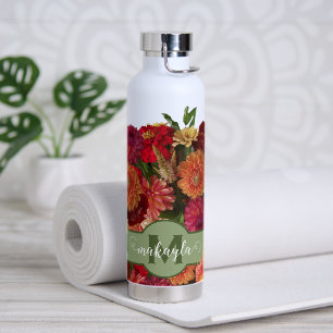 Fresh Floral Personalised Water Bottle