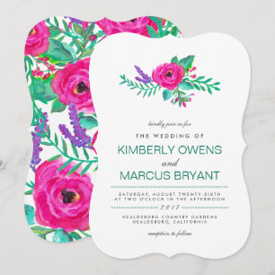 Fresh Florals Wedding Invitation / Floral Back