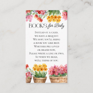 Fresh Flower Market Baby Shower Books for Baby Enclosure Card