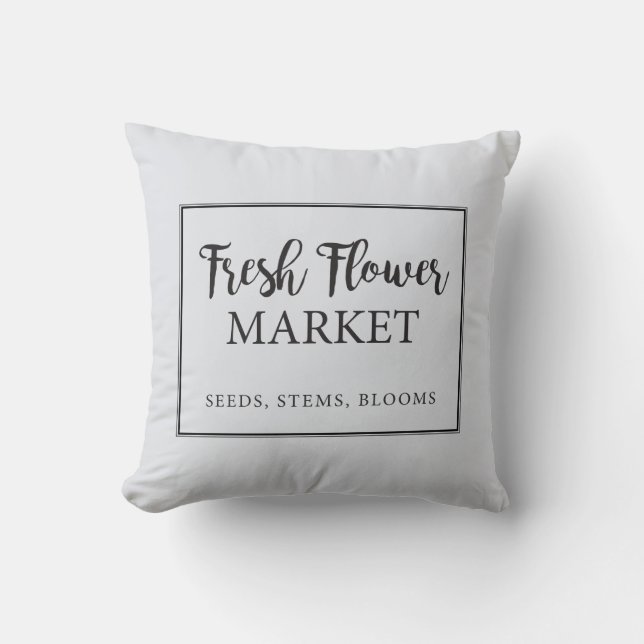 Fresh Flower Market Pillow (Front)