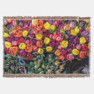 Fresh Flower Market – Vibrant Floral Throw Blanket