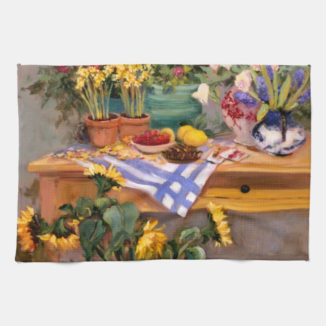 Fresh Flowers I Tea Towel (Horizontal)