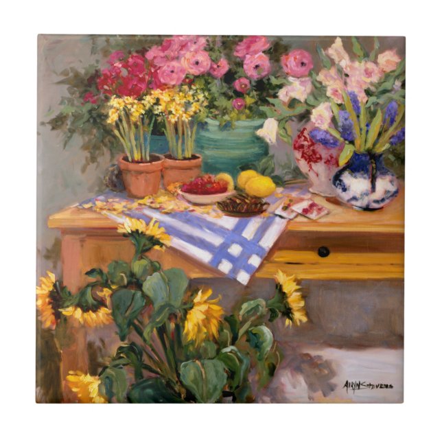 Fresh Flowers I Tile (Front)