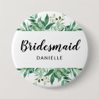 Fresh Foliage Botanical Bridesmaid Monogrammed