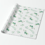 Fresh Foliage Botanical Pattern Watercolor Wedding Wrapping Paper<br><div class="desc">Fresh Foliage Botanical Pattern Watercolor Greenery Vines & Leaves in shades of Green and Mint Wedding or any Special Occasion Gift Wrap

* See my shop to see the entire collection!</div>