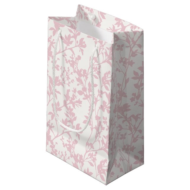Fresh Foliage (Ivory - Soft Rose)  Small Gift Bag (Front Angled)