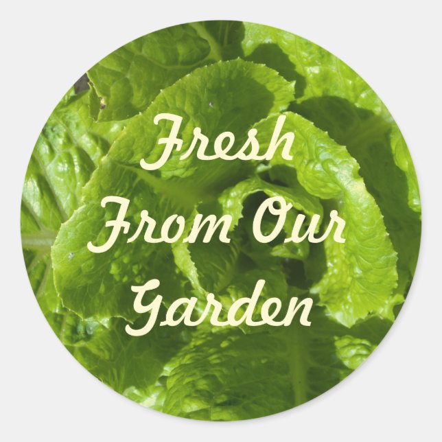 Fresh From Our Garden Template Classic Round Sticker (Front)