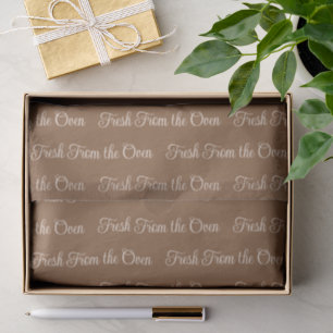 Fresh From The Oven Warm Cocoa-Brown Homemade Tissue Paper