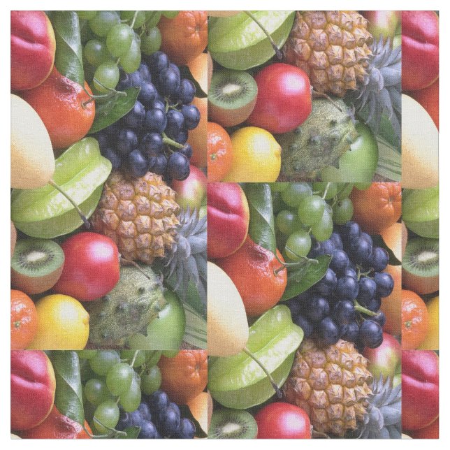 Fresh Fruit Bowl Fabric (Close Up)