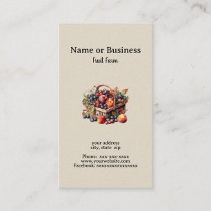 Fresh fruit business card