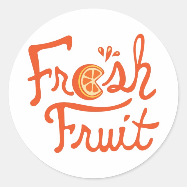 Fresh Fruit Classic Round Sticker (Front)