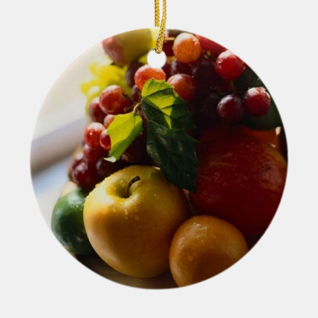 FRESH FRUIT ROUND ORNAMENT (Front)