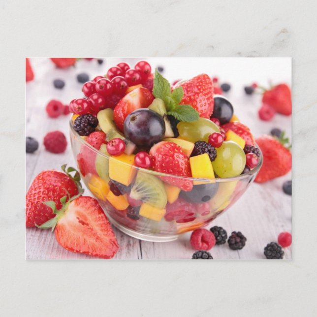 Fresh fruit salad postcard (Front)