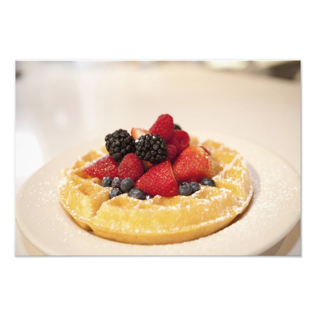 Fresh fruit waffle photo print (Front)