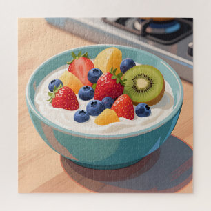 Fresh Fruit Yogurt Bowl Jigsaw Puzzle
