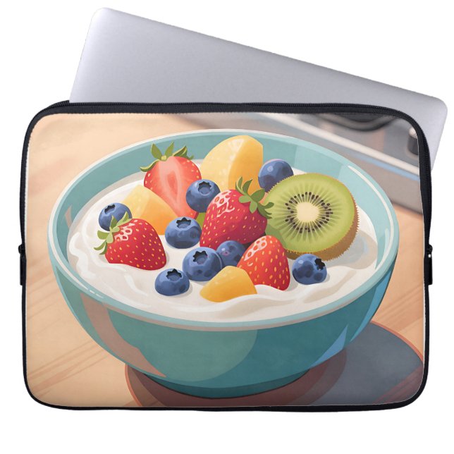 Fresh Fruit Yogurt Bowl Laptop Sleeve (Front)
