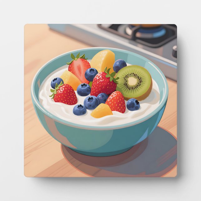 Fresh Fruit Yogurt Bowl Plaque (Front)