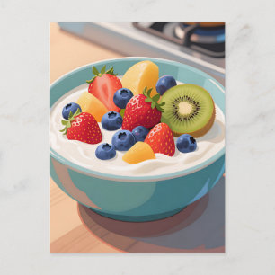 Fresh Fruit Yogurt Bowl Postcard