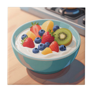 Fresh Fruit Yogurt Bowl Tile