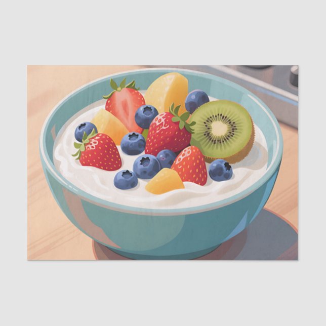 Fresh Fruit Yogurt Bowl Tissue Paper (Front)