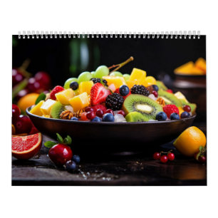 Fresh Fruits Assortment Healthy Colourful Food Calendar