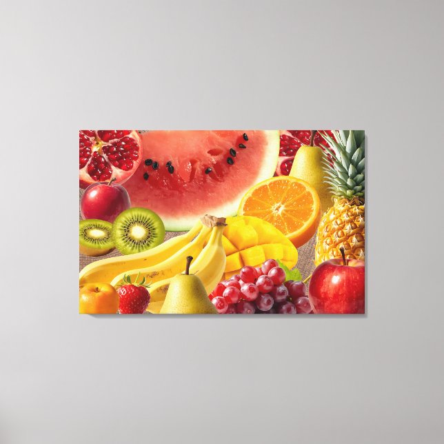 Fresh Fruits Canvas Wall Art (Front)