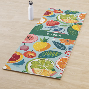 Fresh Fruits Floral Custom Pattern Yoga Mat