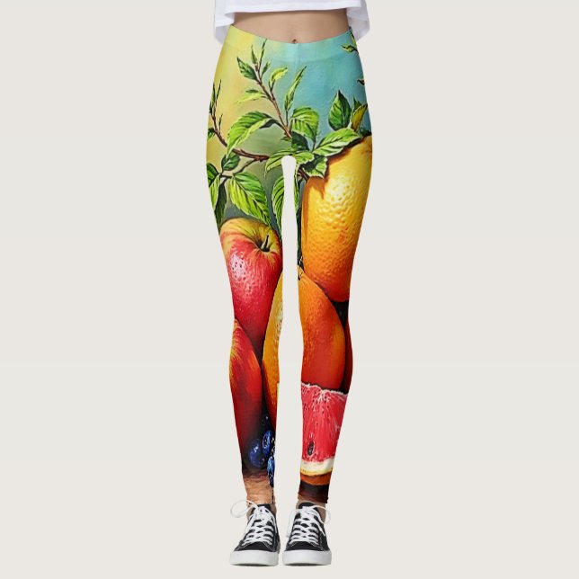 Fresh Fruits in a Perfect Mix Design Leggings (Front)