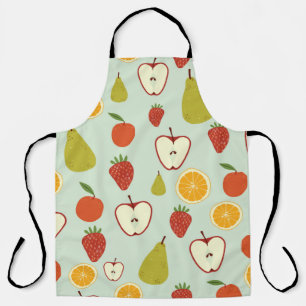 Fresh fruits in a seamless repeating pattern apron
