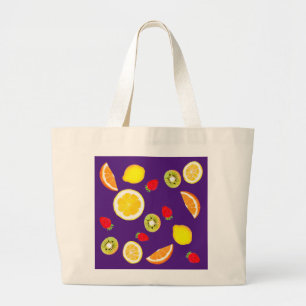 Fresh fruits large tote bag
