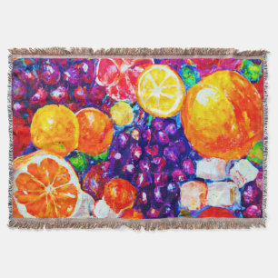 "Fresh Fruits Pattern" Cute Art. Buy Now  Throw Blanket