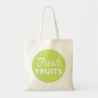 Fresh Fruits | Retro Typography Market Tote Bag
