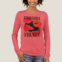 Fresh & Fruity Bold Peach Graphic Long Sleeve T-Sh