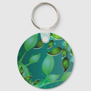 Fresh Garden Leaves Key Ring