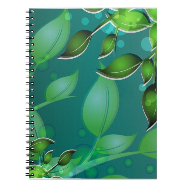 Fresh Garden Leaves Notebook (Front)