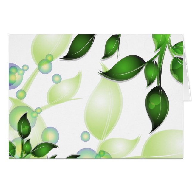 Fresh Garden Leaves on White (Front Horizontal)