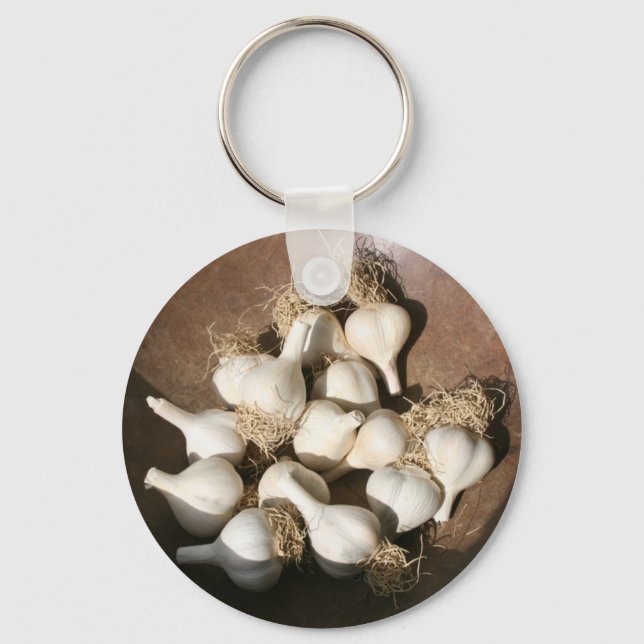 Fresh Garlic at Shaker Square Farmers Market Key Ring (Front)